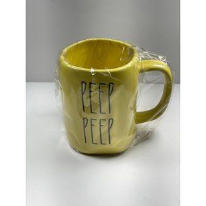 Rae Dunn Yellow "Peep Peep" Mug
